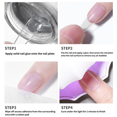 UV Solid Nail Gel Adhesive - Stark, schützend und wasserfest